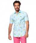 Pool Life overhemd heren lichtblauw maat 4XL