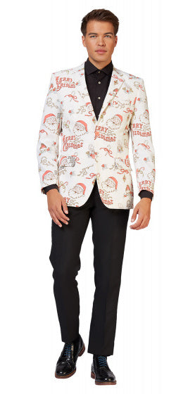 verkleedblazer Hohoholly heren polyester wit maat 46