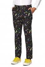 verkleedpak Disco Dude heren polyester zwart maat 54