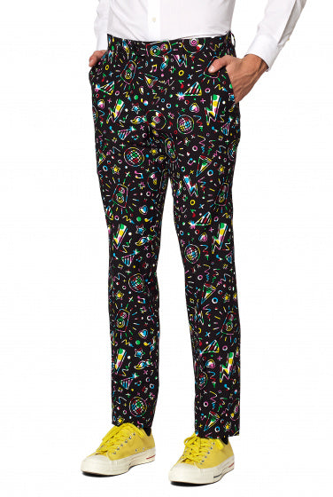 verkleedpak Disco Dude heren polyester zwart maat 54