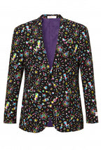 verkleedpak Disco Dude heren polyester zwart maat 54