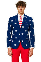 verkleedpak Stars and Stripes heren polyester maat 62