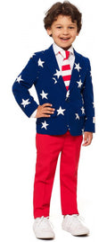 verkleedpak Stars and Stripes jongens polyester maat 98-104