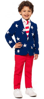 verkleedpak Stars and Stripes jongens polyester maat 98-104