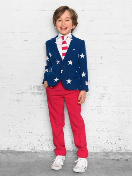 verkleedpak Stars and Stripes jongens polyester maat 98-104