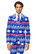 verkleedpak The Rudolph heren polyester blauw maat 58