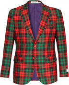 verkleedpak Trendy Tartan heren polyester groen mt 60