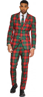 verkleedpak Trendy Tartan heren polyester groen mt 60