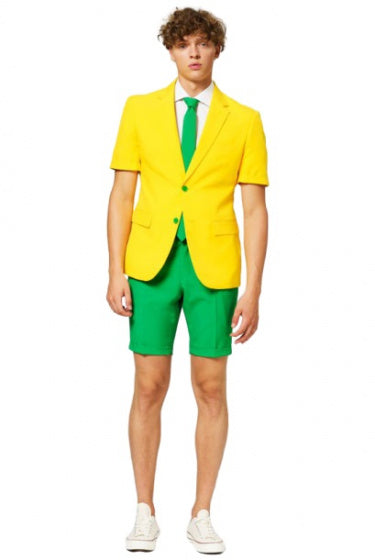 verkleedpak zomer Australian heren polyester groen/geel mt 48