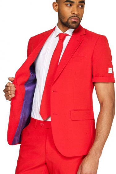 verkleedpak zomer Rode Duivel heren polyester rood mt 62