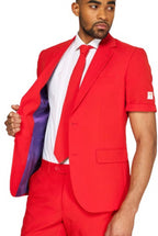 verkleedpak zomer Rode Duivel heren polyester rood mt 62