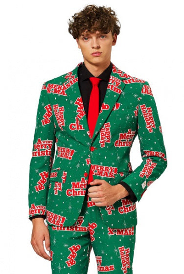 verkleedpak Happy Holidude heren polyester rood mt 54