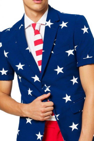 verkleedpak zomer Stars and Stripes heren polyester mt 52