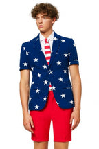 verkleedpak zomer Stars and Stripes heren polyester mt 52