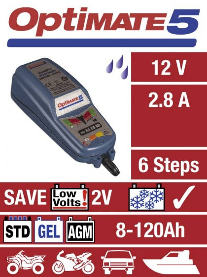 Tecmate batterieladegerät optimate 5 start stop optimate 5 charger 4a