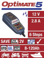 Tecmate batterieladegerät optimate 5 start stop optimate 5 charger 4a