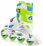 inlineskates Velocity polypropyleen 82A wit/groen mt 31-33