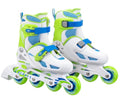 inlineskates Velocity polypropyleen 82A wit/groen mt 31-33