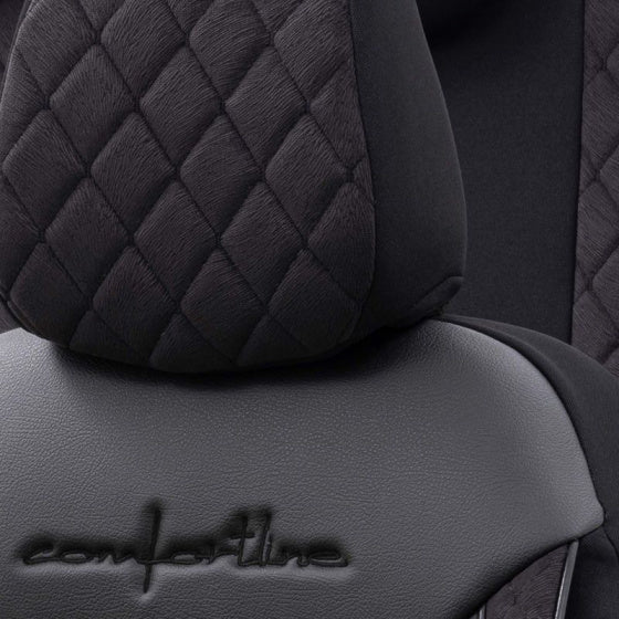 stoelhoezenset Comfortline Vip 8 mm leer zwart 11-delig