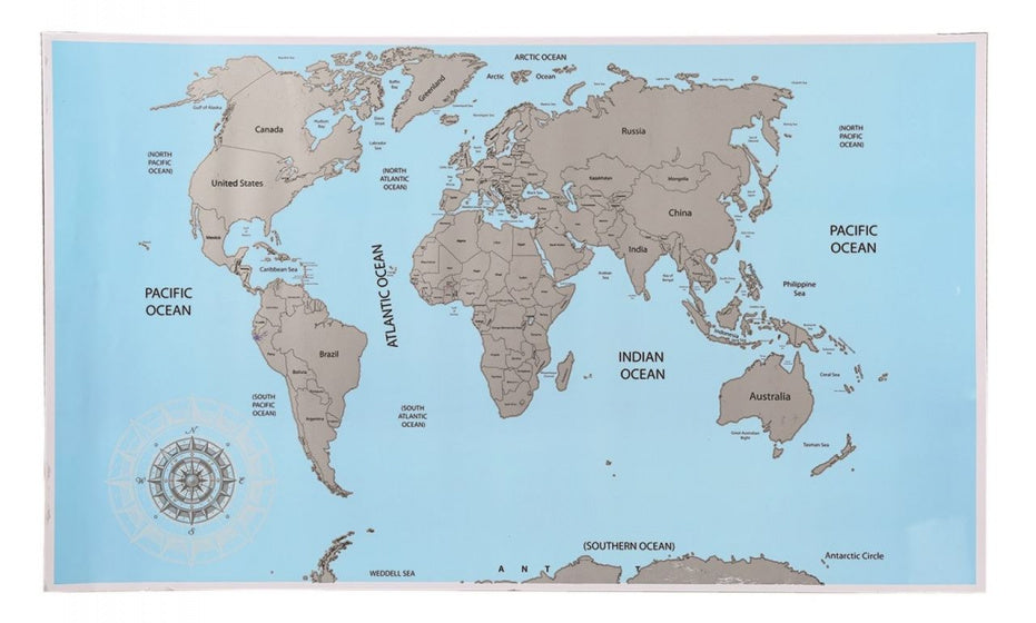 wereldkaart Scratch World Map 88 x 52 cm papier