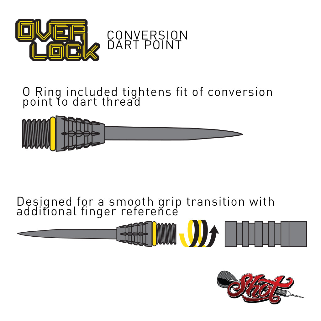 Shot Overlock Conversion Points Black 38mm