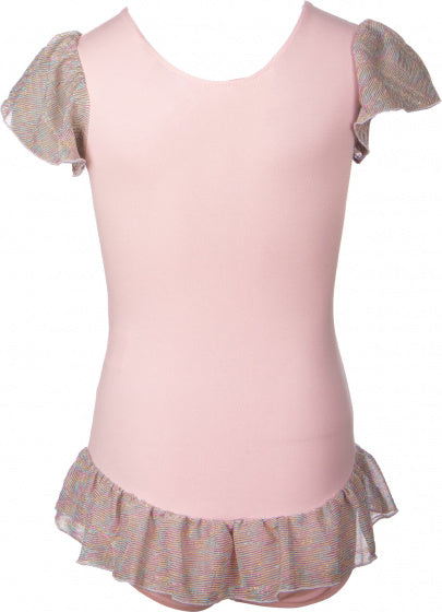 balletpak Rainbow Ballerina meisjes katoen roze maat 104