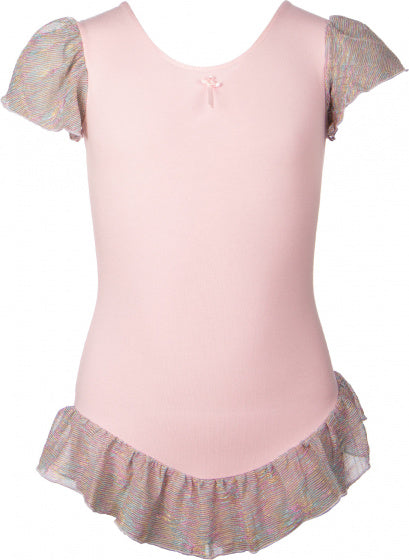 balletpak Rainbow Ballerina meisjes katoen roze maat 116