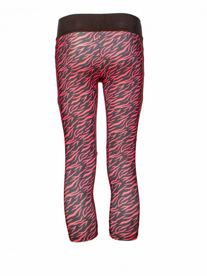 dansbroek capri meisjes polyester/elastaan roze/zwart mt 152