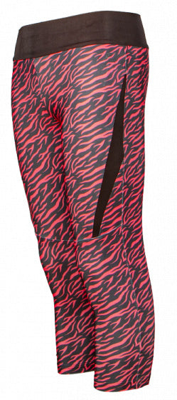 dansbroek capri meisjes polyester/elastaan roze/zwart mt 152