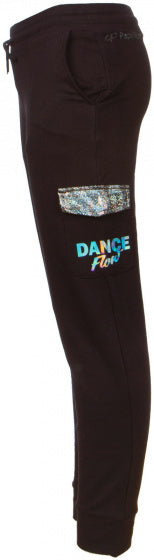 dansbroek Dance Flow junior katoen zwart maat 104