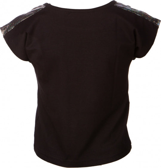 dansshirt Dance Flow junior katoen zwart maat 104