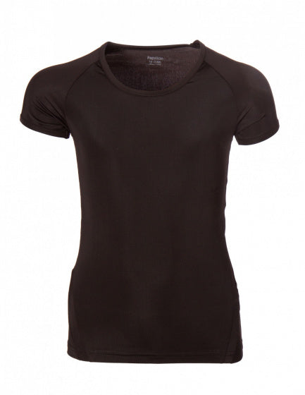 Papillon Dansshirt Raglan junior polyester zwart maat 140