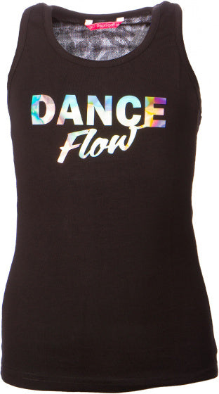 danstop Dance Flow meisjes katoen zwart maat 116