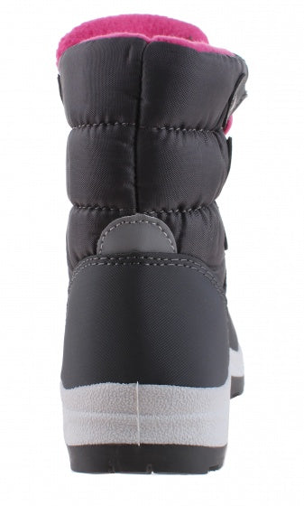 snowboots junior nylon grijs/roze maat 30/31