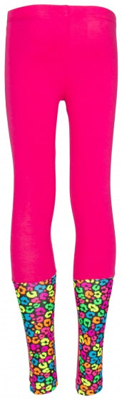 sportbroek lang Panter roze meisjes maat 140