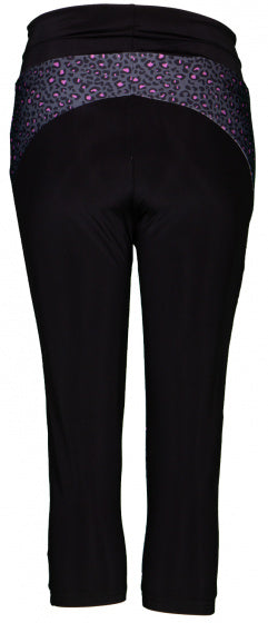 Papillon Sportlegging Capri 3/4 dames polyester/elastaan zwart mt 3XL