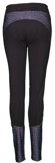 sportlegging Capri dames polyester/elastaan zwart mt 3XL
