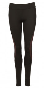 sportlegging dames zwart/bordeaux maat L