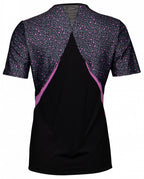 sportshirt dames polyester/elastaan grijs/roze mt M