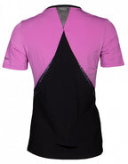 sportshirt dames polyester/elastaan roze/zwart mt M