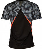 sportshirt dames polyester/elastaan zwart/grijs maat L