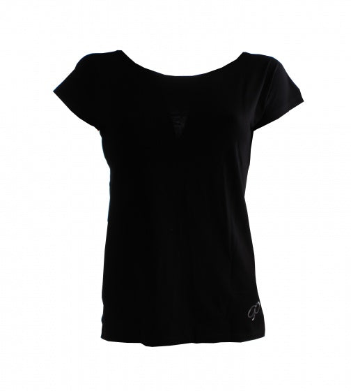 Sportshirt met open achterkant dames zwart maat XS