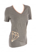 sportshirt v-hals grijs dames maat XS