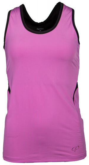 Papillon Sporttop Racer dames polyester/elastaan roze maat L