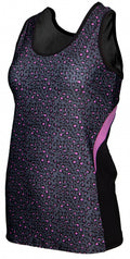 sporttop Racer dames polyester zwart/roze maat XXL