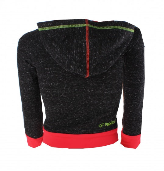 sweater met rits en capuchon meisjes grijs maat 104