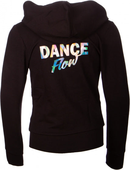sweatvest Dance Flow junior katoen zwart maat 104