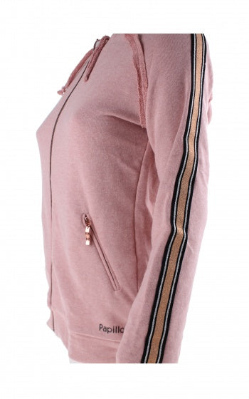 vest met capuchon dames roze maat M