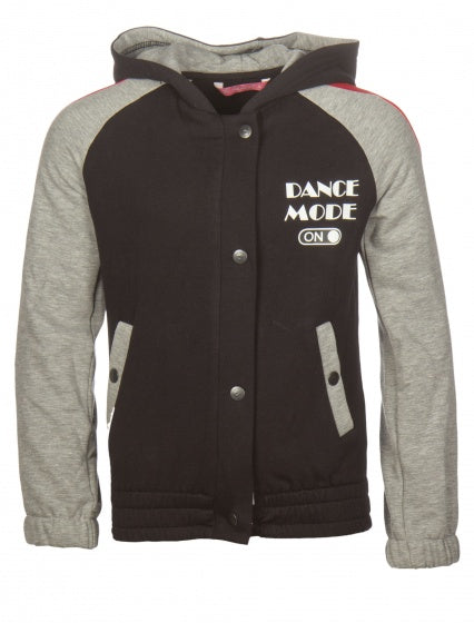 vest met capuchon dance mode on meisjes zwart mt 104