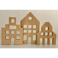 Papoose Toys Papoose Toys Dutch Wood Houses 3pc